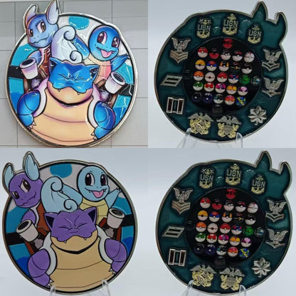 Blastoise PokeEvo Navy Challenge Coin